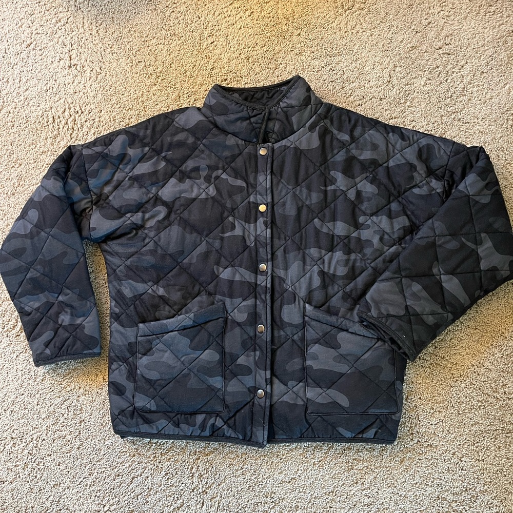 Pink Lily Quilted Camo Jacket